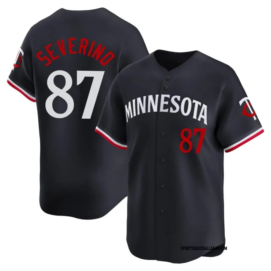 Yunior Severino Men's Minnesota Twins Navy Limited Alternate Jersey