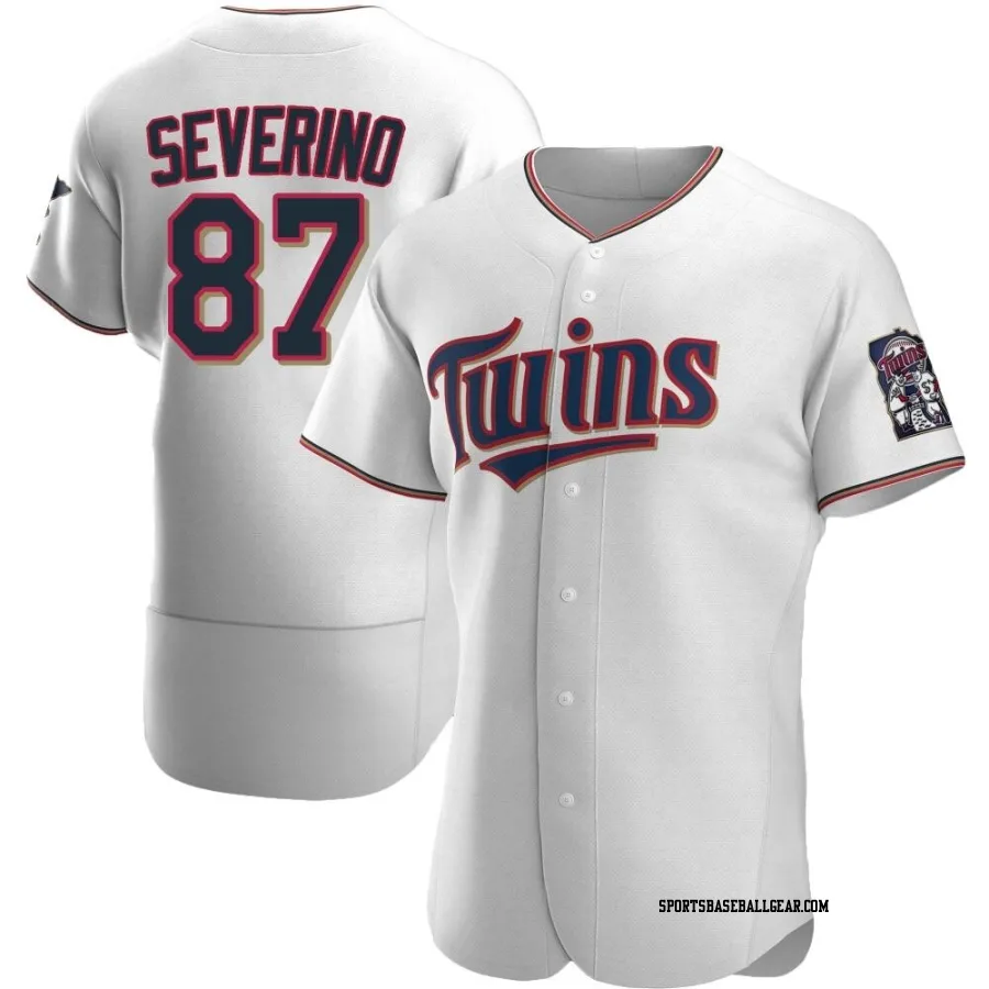 Yunior Severino Men's Minnesota Twins White Authentic Home Jersey