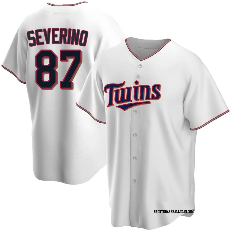 Yunior Severino Men's Minnesota Twins White Replica Home Jersey