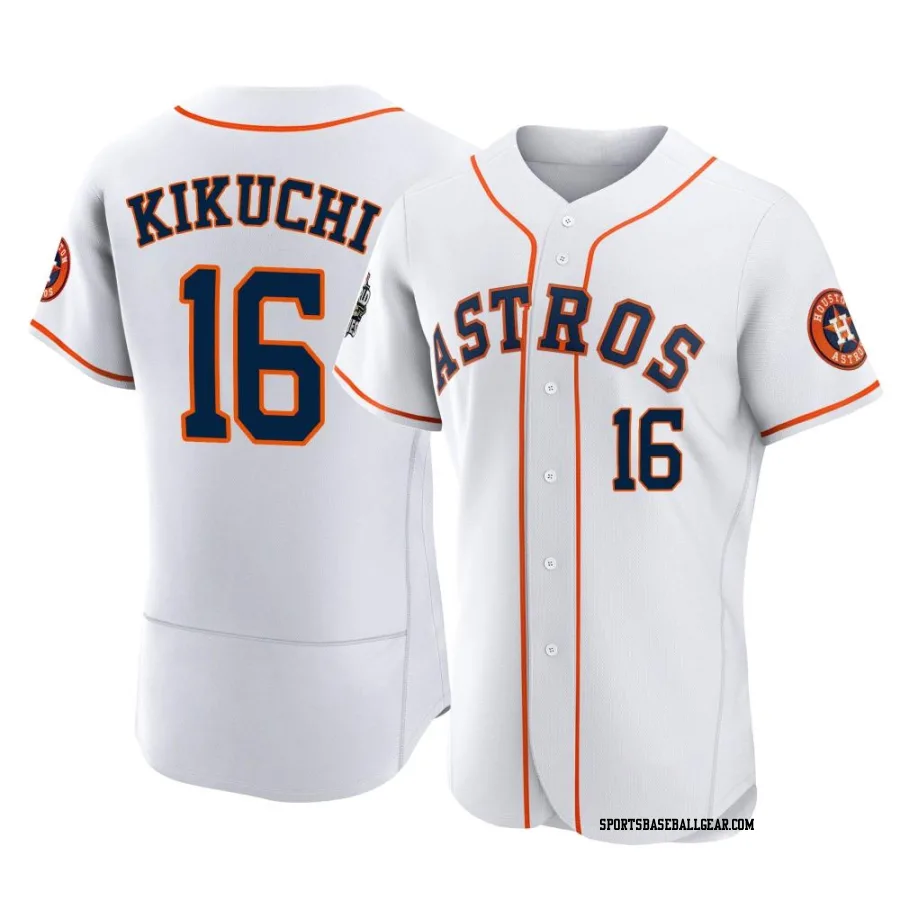 Yusei Kikuchi Men's Houston Astros White Authentic 2022 World Series Home Jersey