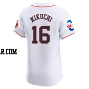 Yusei Kikuchi Men's Houston Astros White Elite Home Patch Jersey