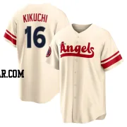 Yusei Kikuchi Men's Los Angeles Angels Cream Replica 2022 City Connect Jersey