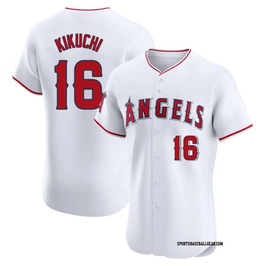 Yusei Kikuchi Men's Los Angeles Angels White Elite Home Jersey