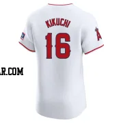 Yusei Kikuchi Men's Los Angeles Angels White Elite Home Patch Jersey