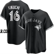 Yusei Kikuchi Men's Toronto Blue Jays Black/White Replica Jersey