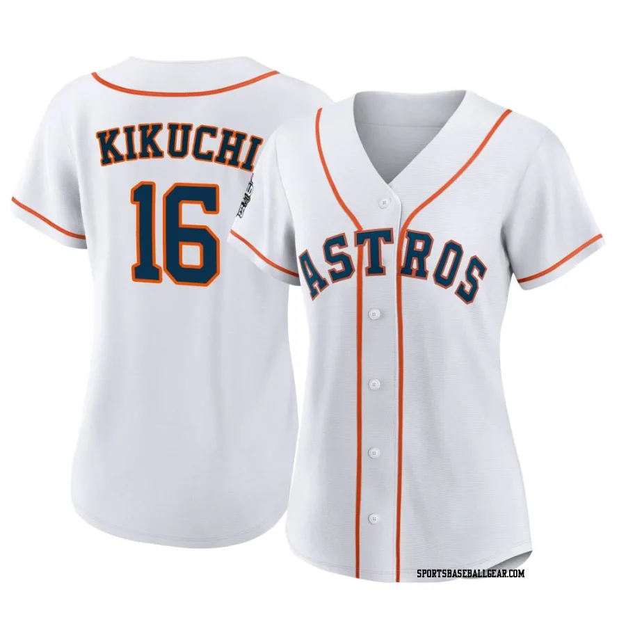 Yusei Kikuchi Women's Houston Astros White Authentic 2022 World Series Home Jersey