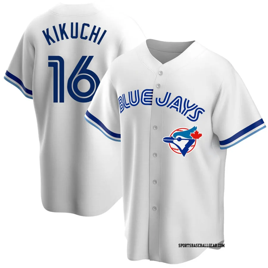 Yusei Kikuchi Youth Toronto Blue Jays White Replica Home Cooperstown Collection Jersey