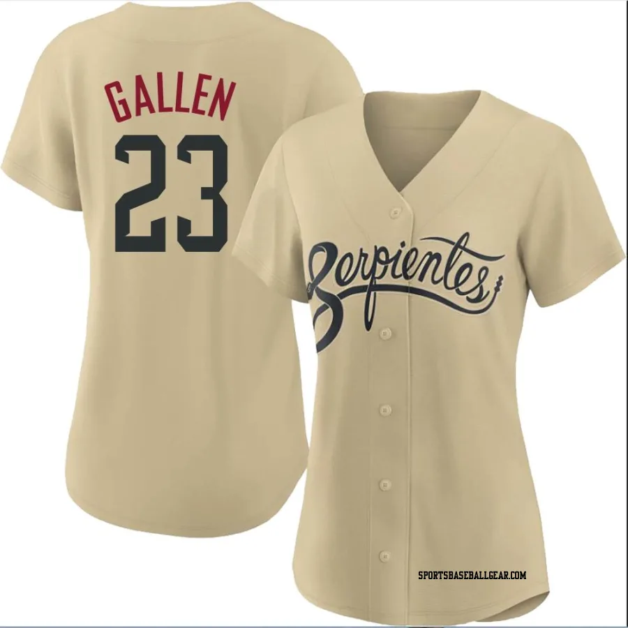 Zac Gallen Women's Arizona Diamondbacks Gold Authentic 2021 City Connect Cool Base Jersey