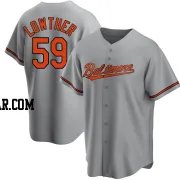 Zac Lowther Men's Baltimore Orioles Gray Replica Road Jersey