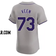 Zac Veen Men's Colorado Rockies Gray Elite Road Jersey