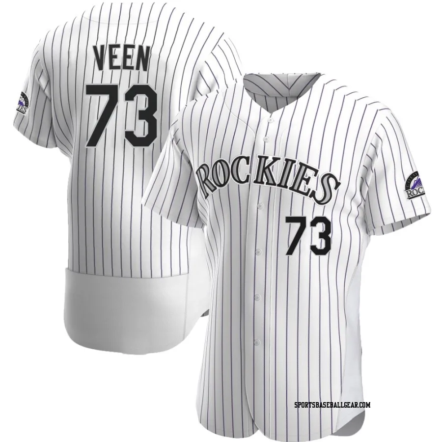 Zac Veen Men's Colorado Rockies White Authentic Home Jersey