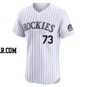 Zac Veen Men's Colorado Rockies White Elite Home Jersey