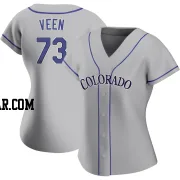 Zac Veen Women's Colorado Rockies Gray Replica Road Jersey