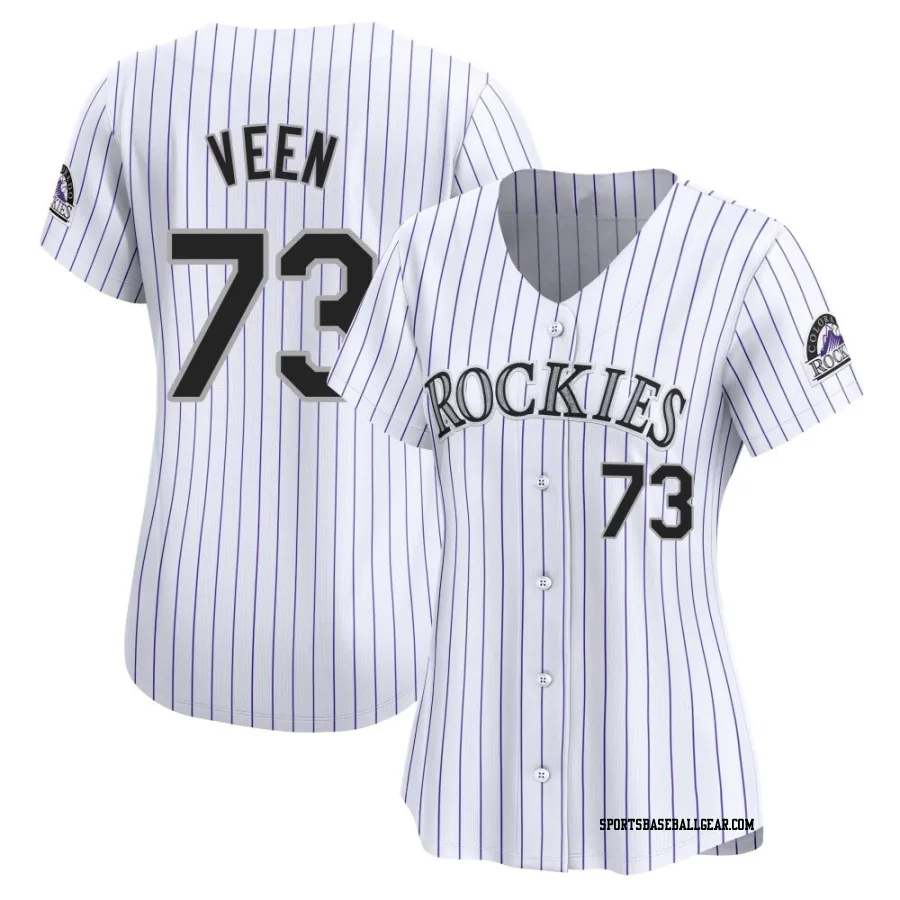 Zac Veen Women's Colorado Rockies White Limited Home Jersey