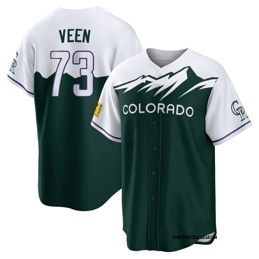 Zac Veen Youth Colorado Rockies Green Replica 2022 City Connect Jersey