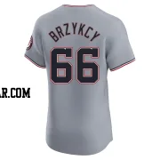 Zach Brzykcy Men's Washington Nationals Gray Elite Road Jersey