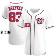 Zach Brzykcy Men's Washington Nationals White Authentic Alternate Jersey