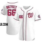 Zach Brzykcy Men's Washington Nationals White Authentic Home Jersey