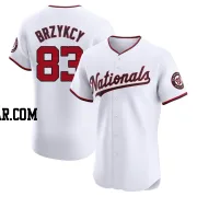 Zach Brzykcy Men's Washington Nationals White Elite Home Jersey