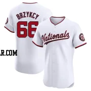 Zach Brzykcy Men's Washington Nationals White Elite Home Jersey