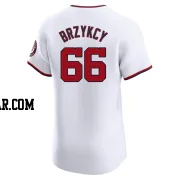 Zach Brzykcy Men's Washington Nationals White Elite Home Jersey