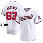 Zach Brzykcy Men's Washington Nationals White Limited Home Jersey