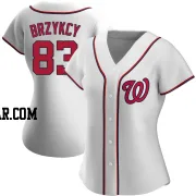 Zach Brzykcy Women's Washington Nationals White Authentic Home Jersey