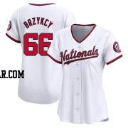 Zach Brzykcy Women's Washington Nationals White Limited Home Jersey