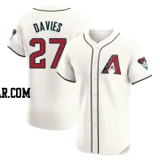 Zach Davies Men's Arizona Diamondbacks Cream Elite Home Jersey