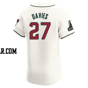 Zach Davies Men's Arizona Diamondbacks Cream Elite Home Patch Jersey