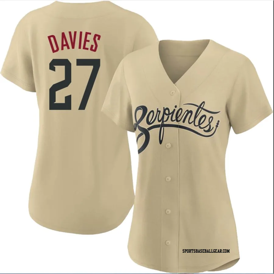 Zach Davies Women's Arizona Diamondbacks Gold Authentic 2021 City Connect Cool Base Jersey