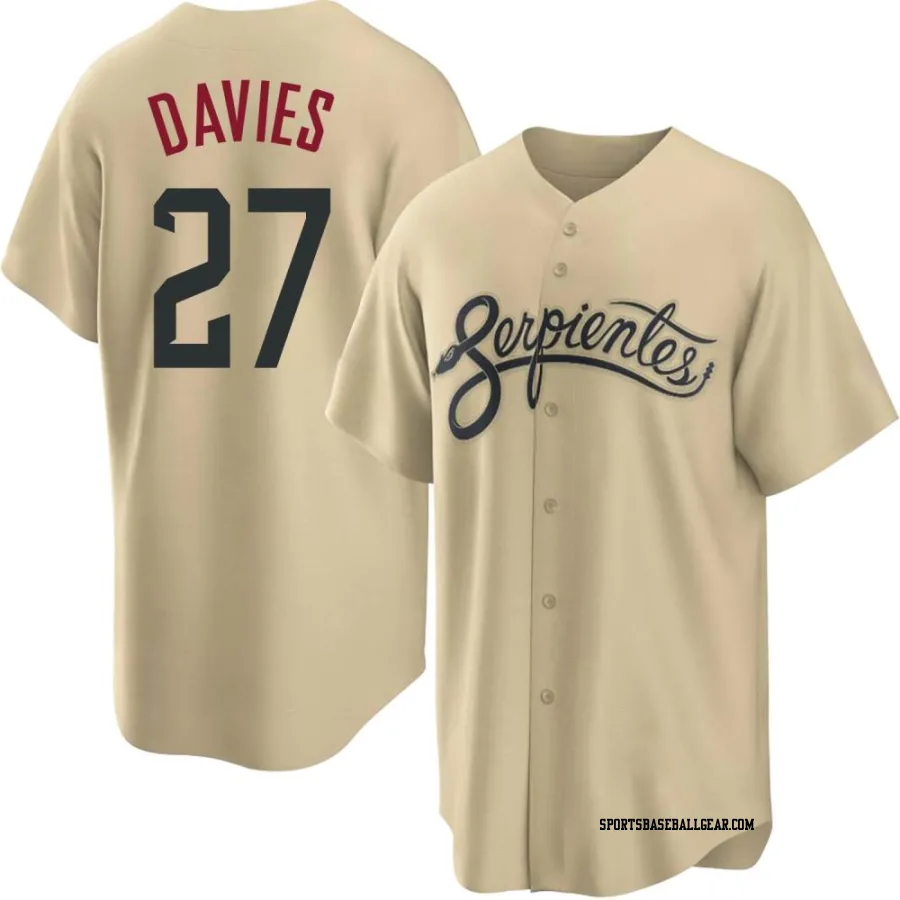 Zach Davies Youth Arizona Diamondbacks Gold Replica 2021 City Connect Cool Base Jersey