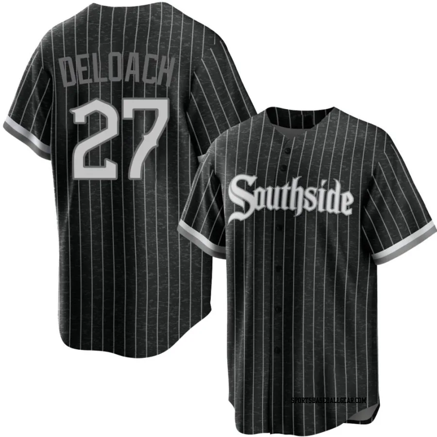 Zach DeLoach Men's Chicago White Sox Black Replica 2021 City Connect Jersey