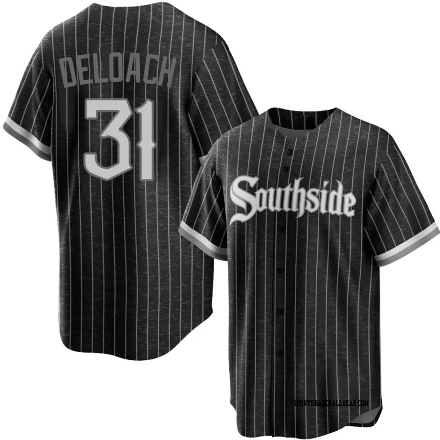 Zach DeLoach Men's Chicago White Sox Black Replica 2021 City Connect Jersey