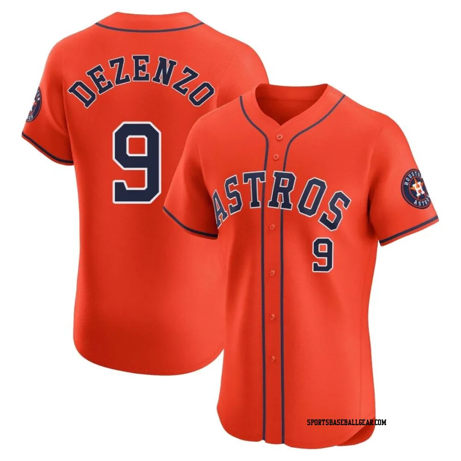 Zach Dezenzo Men's Houston Astros Orange Elite Alternate Vapor Premier Jersey