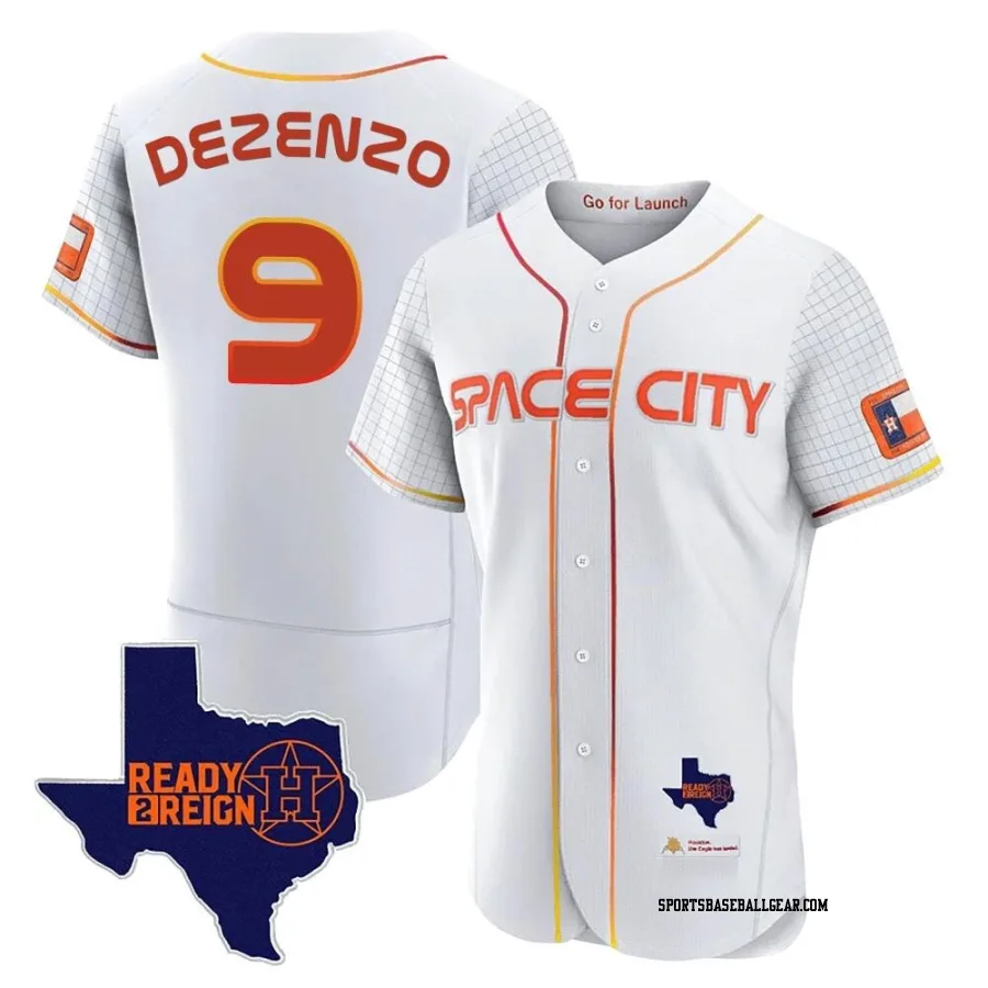 Zach Dezenzo Men's Houston Astros White Authentic 2023 Space City Ready 2 Reign Flex Base Jersey