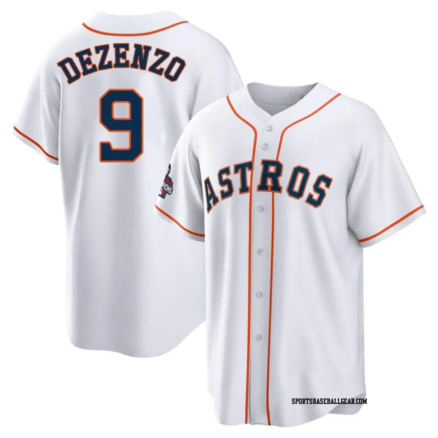 Zach Dezenzo Men's Houston Astros White Replica 2022 World Series Champions Home Jersey