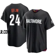 Zach Eflin Men's Baltimore Orioles Black Replica 2023 City Connect Jersey