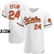 Zach Eflin Men's Baltimore Orioles White Authentic Home Jersey