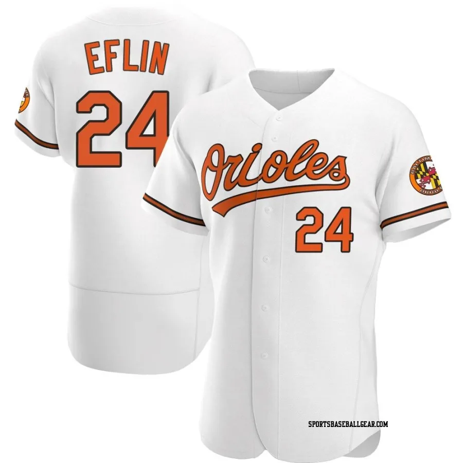 Zach Eflin Men's Baltimore Orioles White Authentic Home Jersey