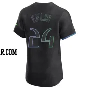 Zach Eflin Men's Tampa Bay Rays Charcoal Elite 2024 City Connect Jersey