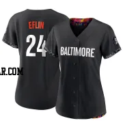 Zach Eflin Women's Baltimore Orioles Black Authentic 2023 City Connect Jersey