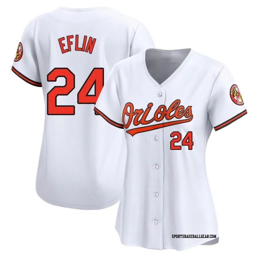 Zach Eflin Women's Baltimore Orioles White Limited Home Jersey