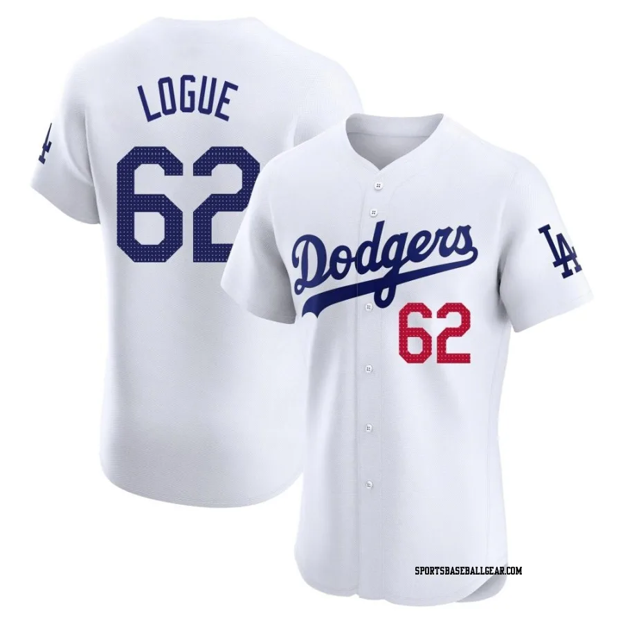 Zach Logue Men's Los Angeles Dodgers White Elite Home Jersey