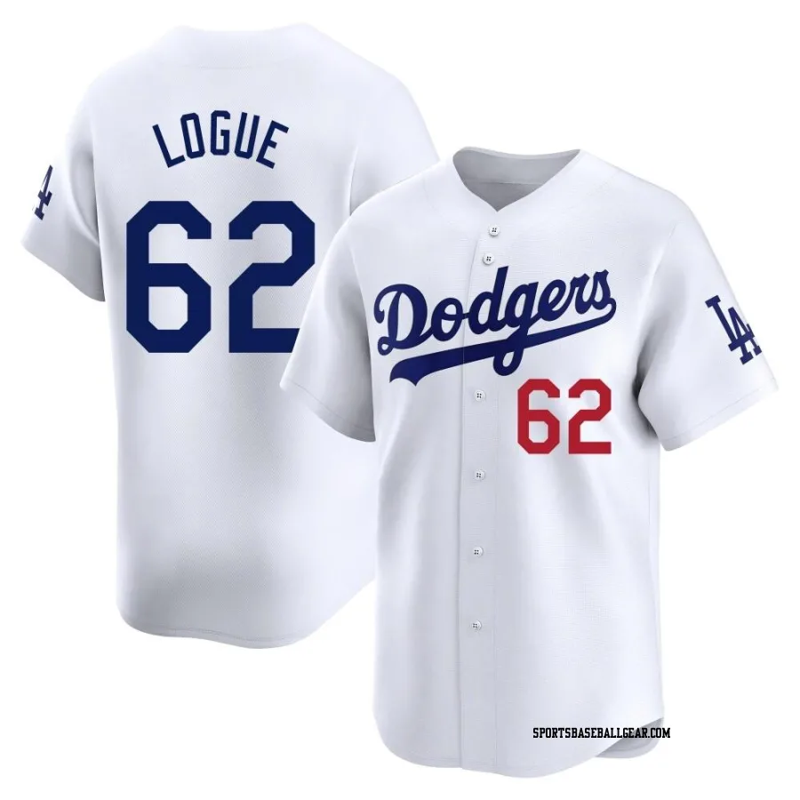 Zach Logue Youth Los Angeles Dodgers White Limited Home Jersey