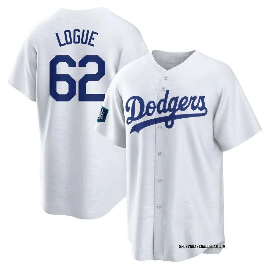 Zach Logue Youth Los Angeles Dodgers White Replica 2024 World Tour Seoul Series Home Jersey