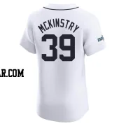 Zach McKinstry Men's Detroit Tigers White Elite Home Patch Jersey