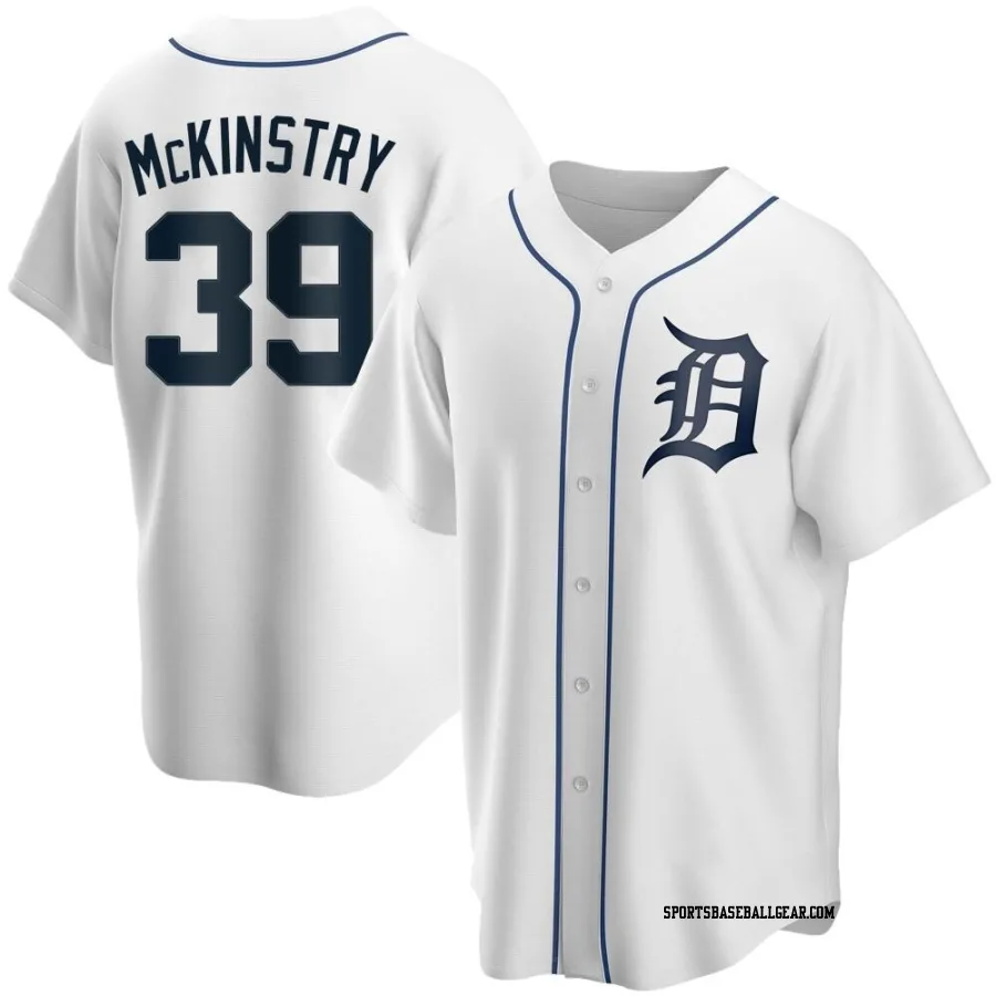 Zach McKinstry Men's Detroit Tigers White Replica Home Jersey