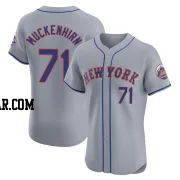 Zach Muckenhirn Men's New York Mets Gray Elite Road Jersey