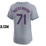 Zach Muckenhirn Men's New York Mets Gray Elite Road Jersey